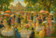 yes a painting of a victorian afternoon tea party, but more lively make them stroll and walk and busier, lots of details and parasols, tables with tea and scones etc.