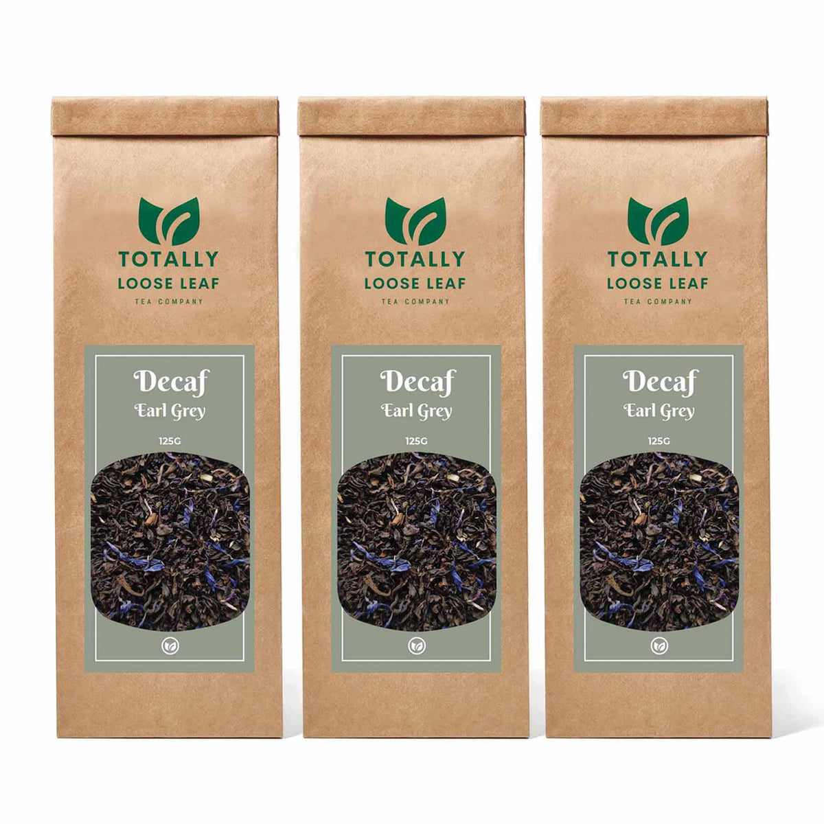 Decaf Earl Grey Breakfast Loose Leaf Tea - three pouches
