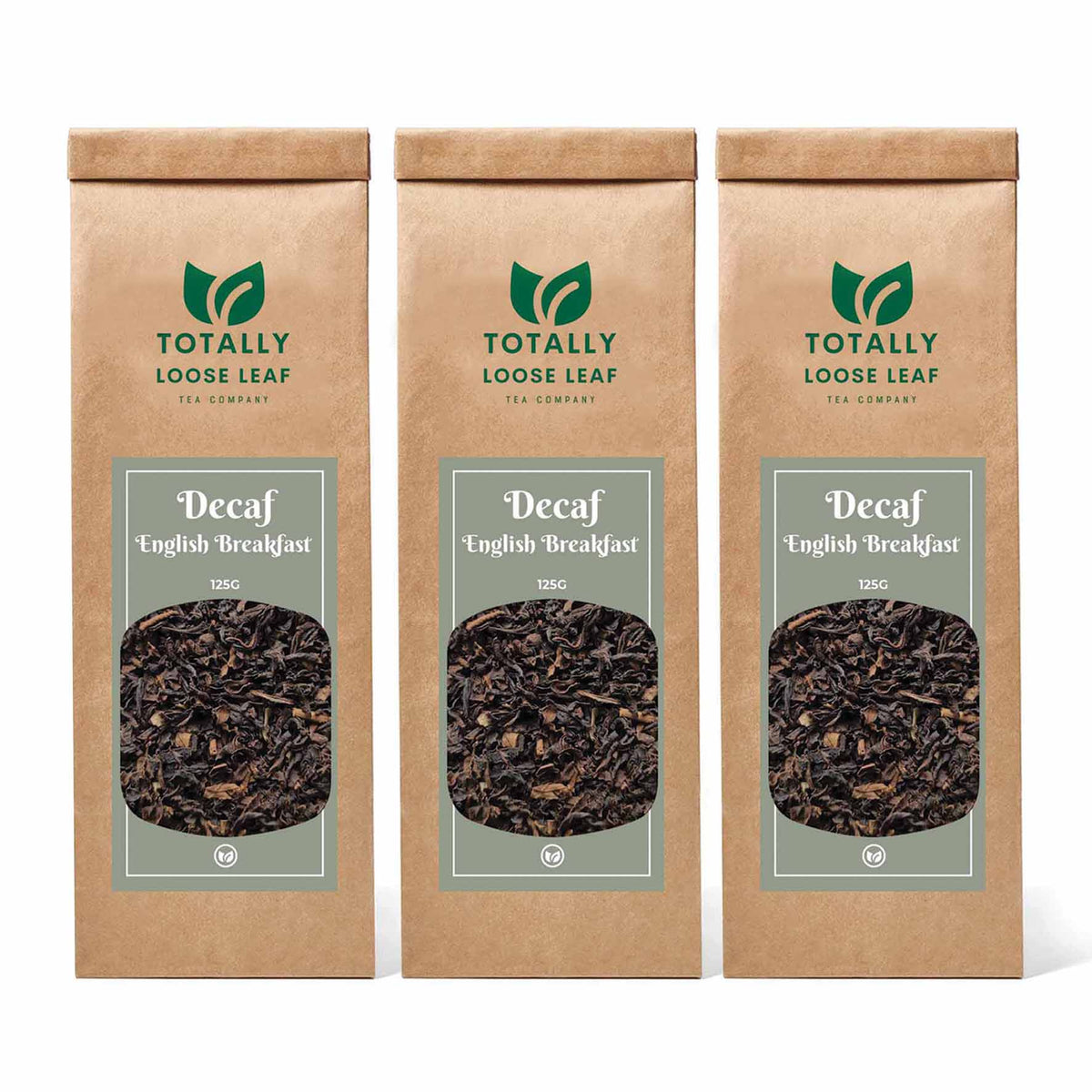 Decaf English Breakfast Loose Leaf Tea - three pouches