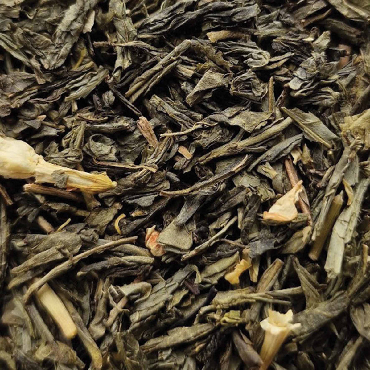 Decaf Jasmine Minhou Green Loose Leaf Tea - tea leaves
