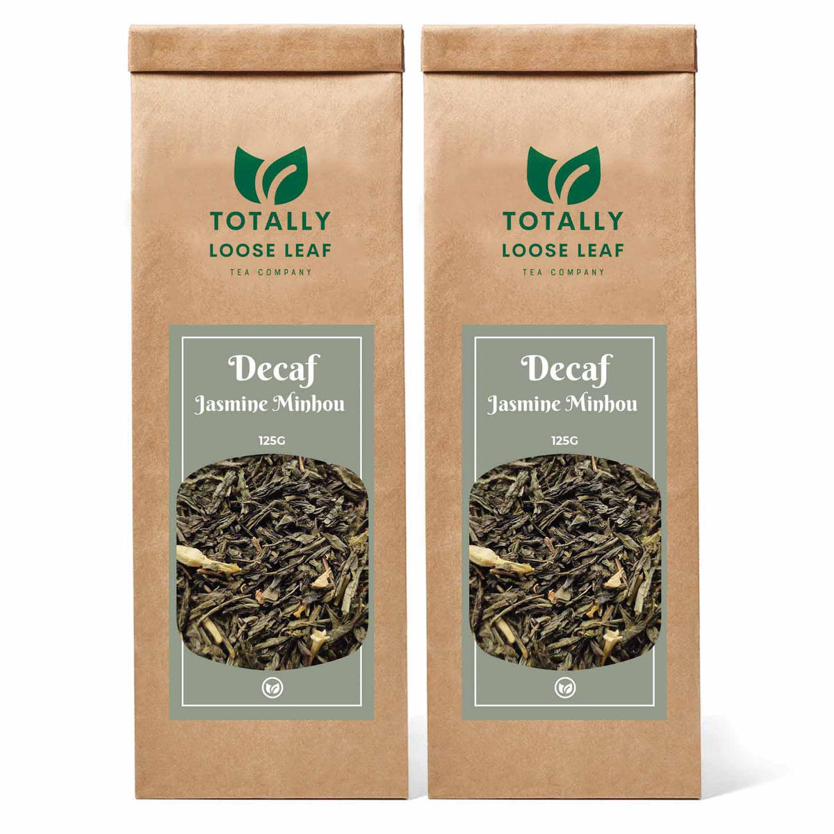 Decaf Jasmine Minhou Green Loose Leaf Tea - two pouches