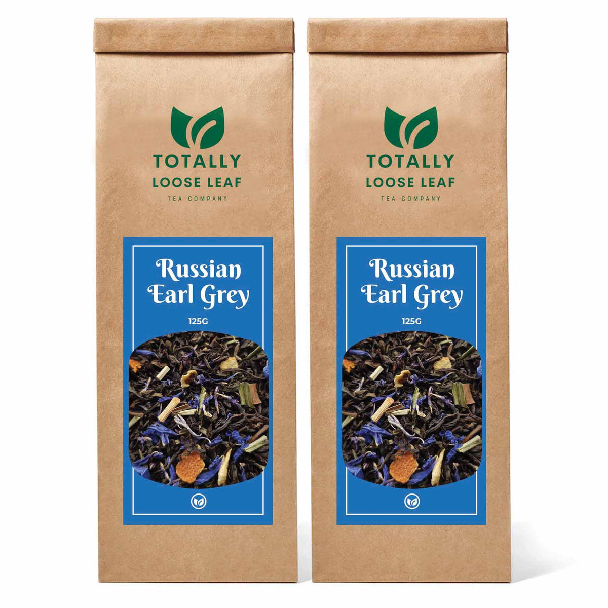 Russian Earl Grey Breakfast Loose Leaf Tea - two pouches