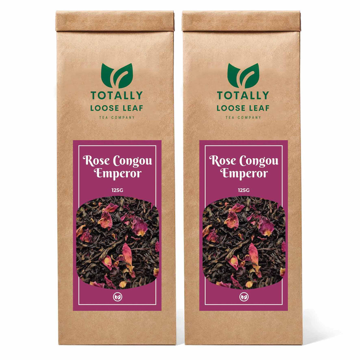 Rose Congou Emperor Afternoon Loose Leaf Tea - two pouches