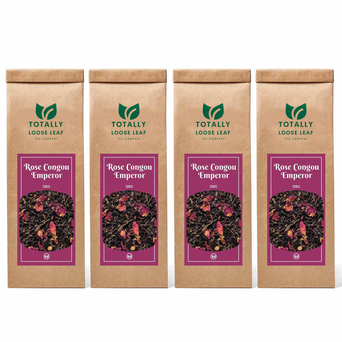 Rose Congou Emperor Afternoon Loose Leaf Tea - four pouches