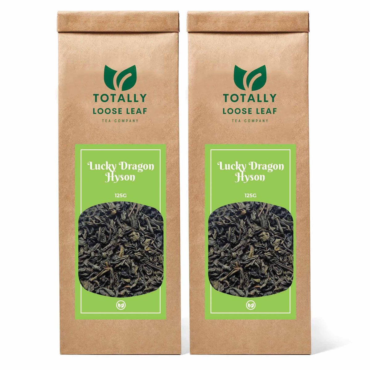 Lucky Dragon Hyson Green Loose Leaf Tea - two pouches