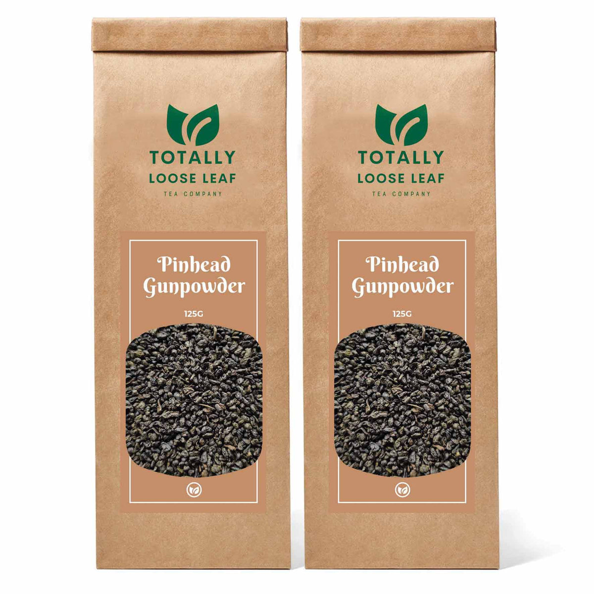 Pinhead Gunpowder Green Loose Leaf Tea - two pouches