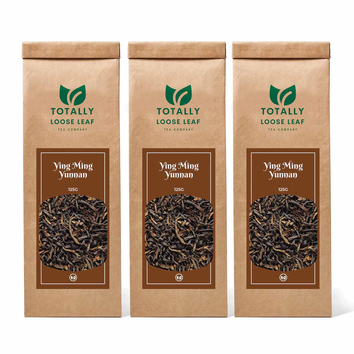 Ying Ming Yunnan Black Loose Leaf Tea - three pouches