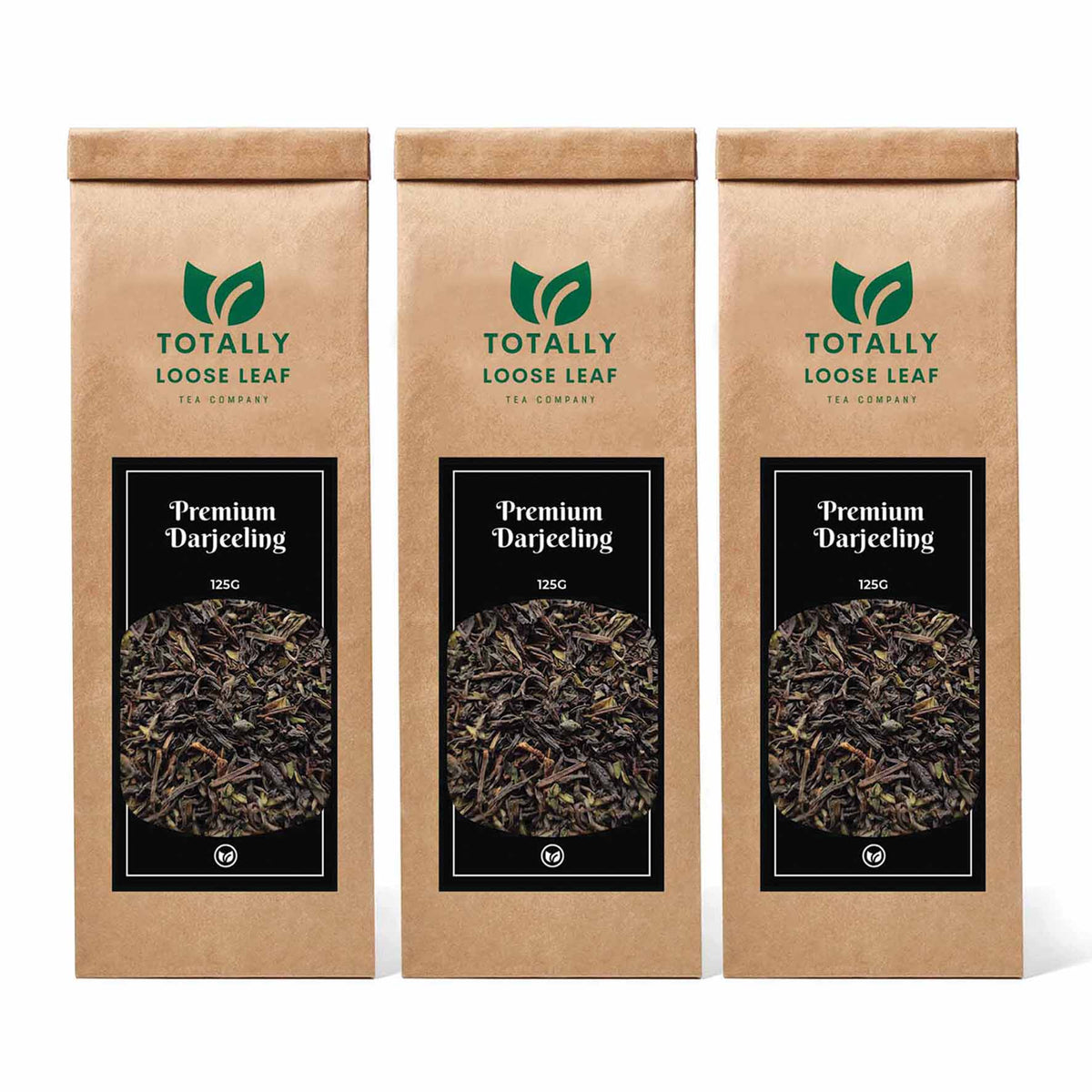 Premium Darjeeling Black Estate Loose Leaf Tea - three pouches