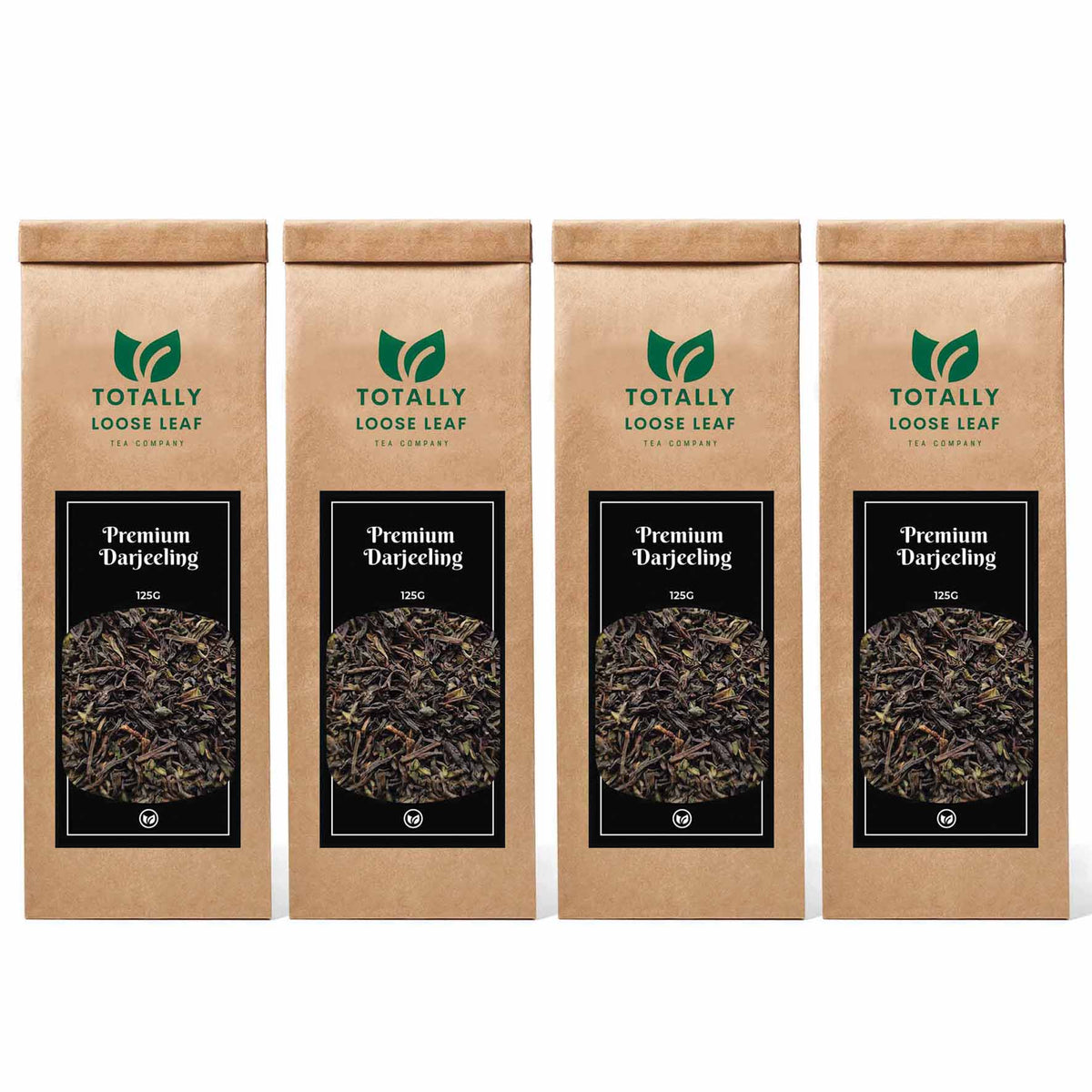Premium Darjeeling Black Estate Loose Leaf Tea - four pouches