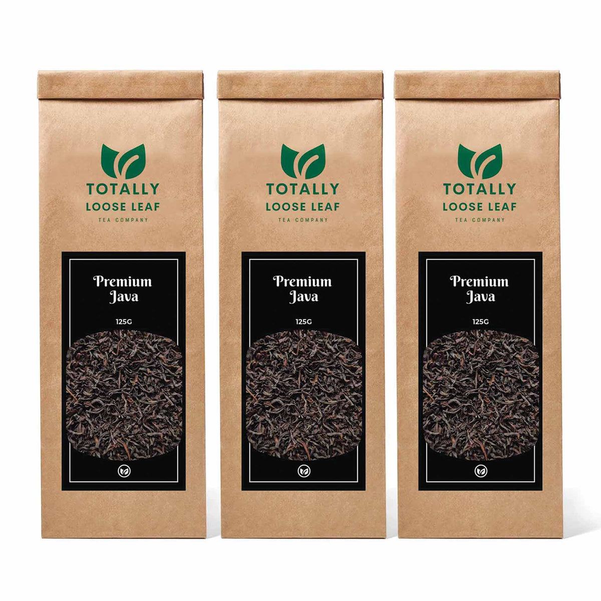 Premium Java Black Estate Loose Leaf Tea - three pouches
