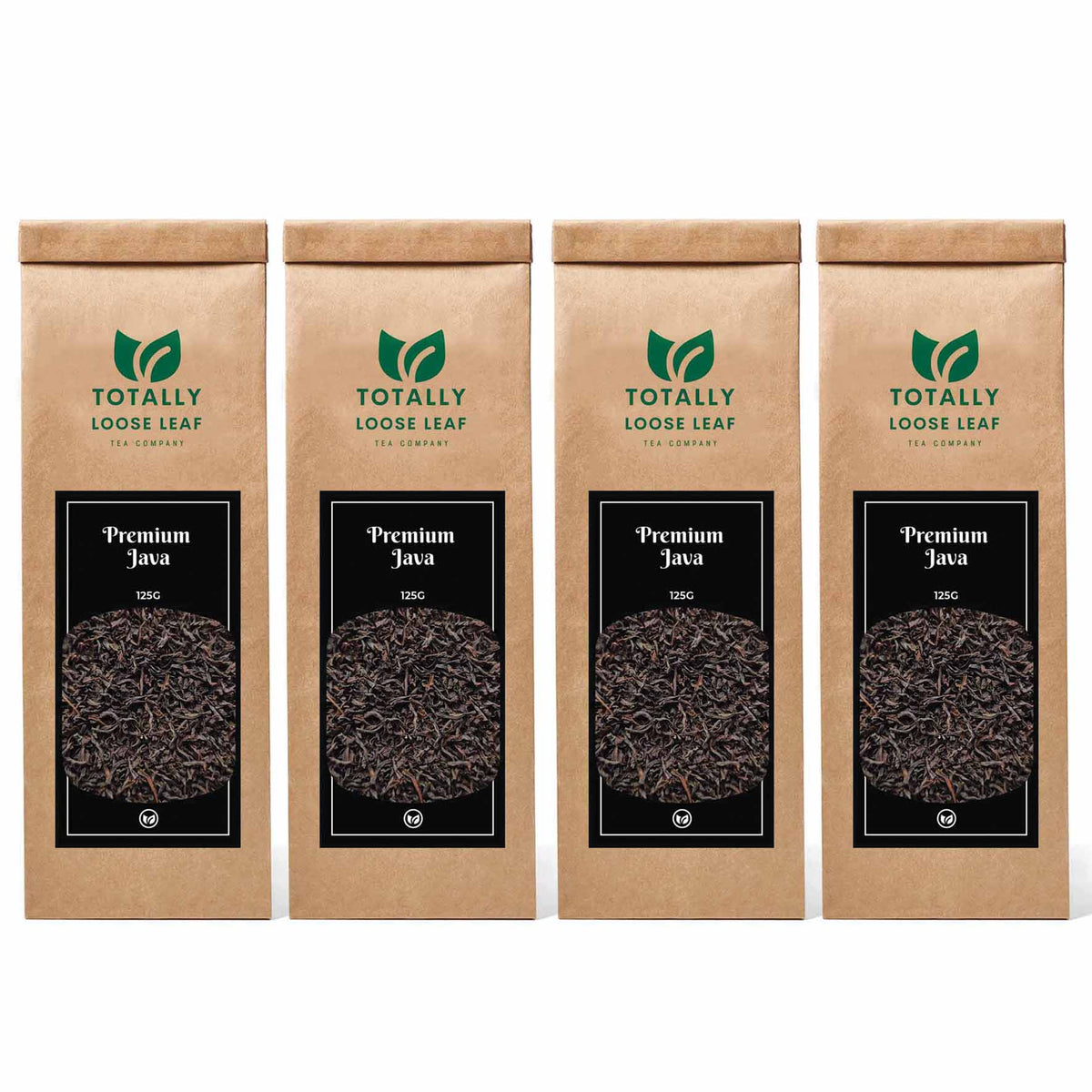 Premium Java Black Estate Loose Leaf Tea - four pouches