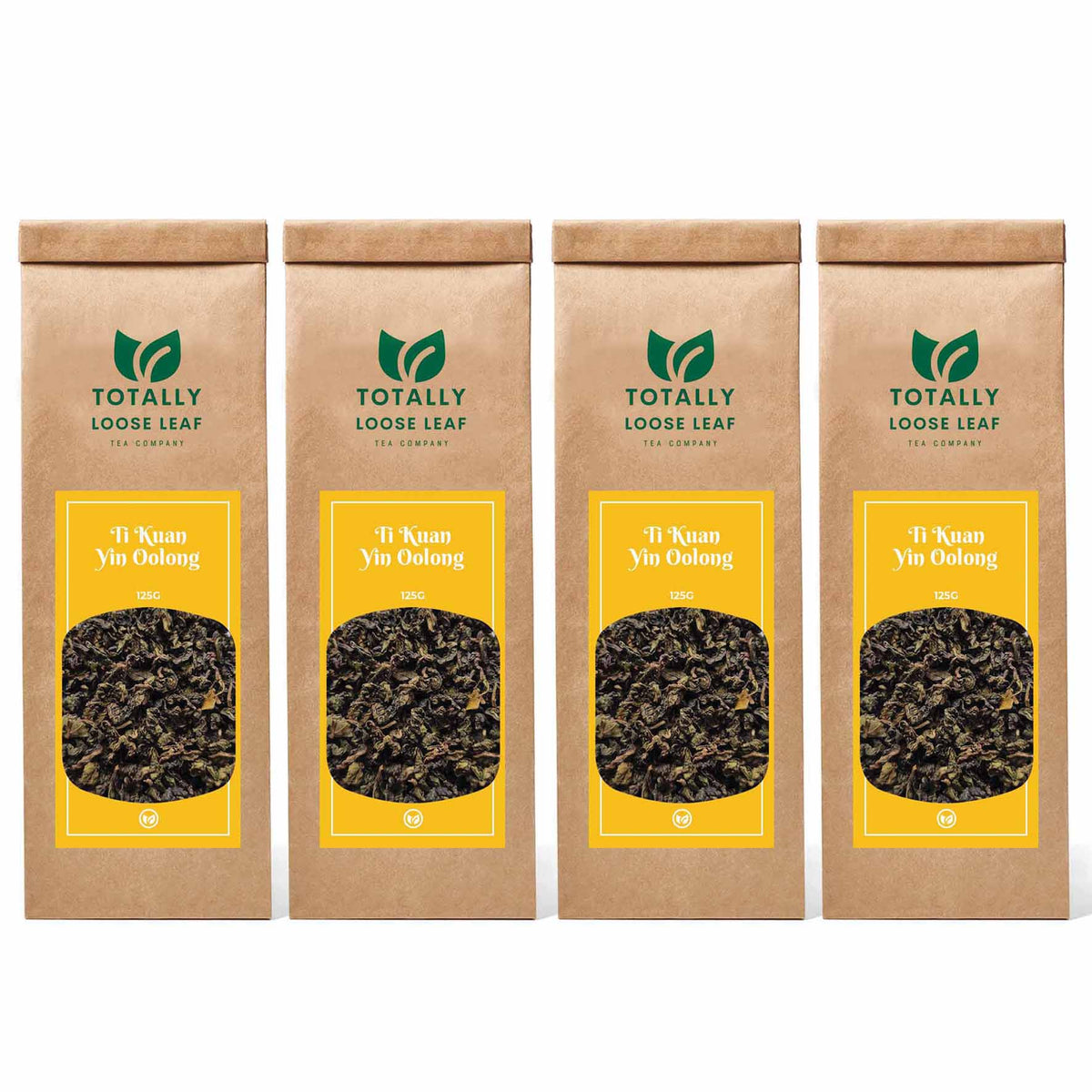 Ti Kuan Yin Oolong Loose Leaf Tea - four pouches