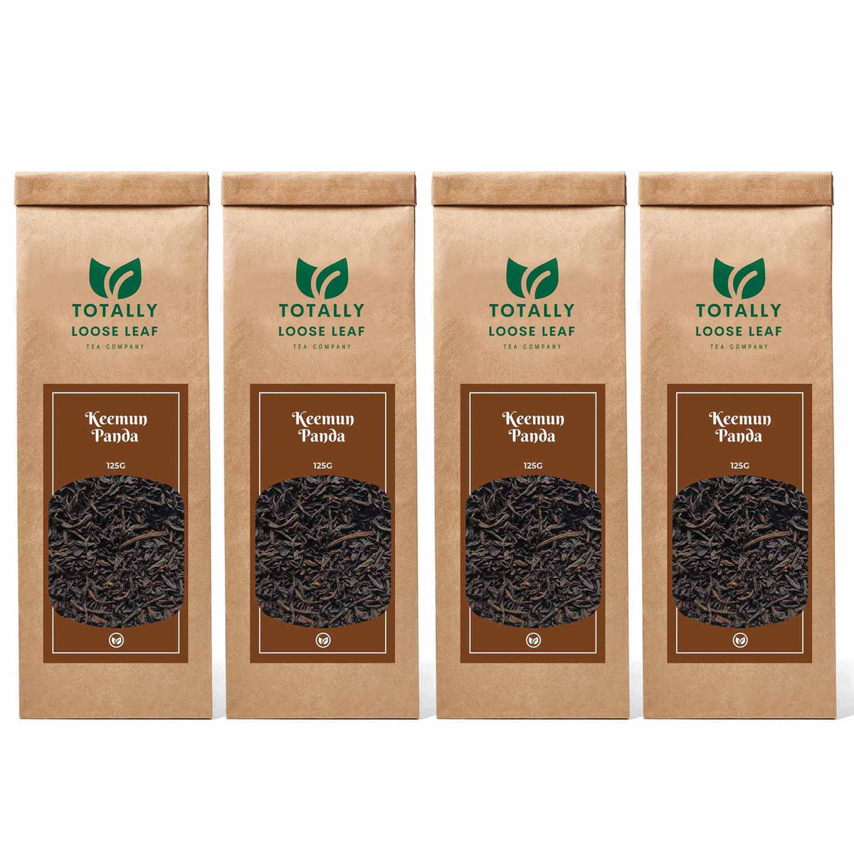Keemun Panda Black Loose Leaf Tea - four pouches