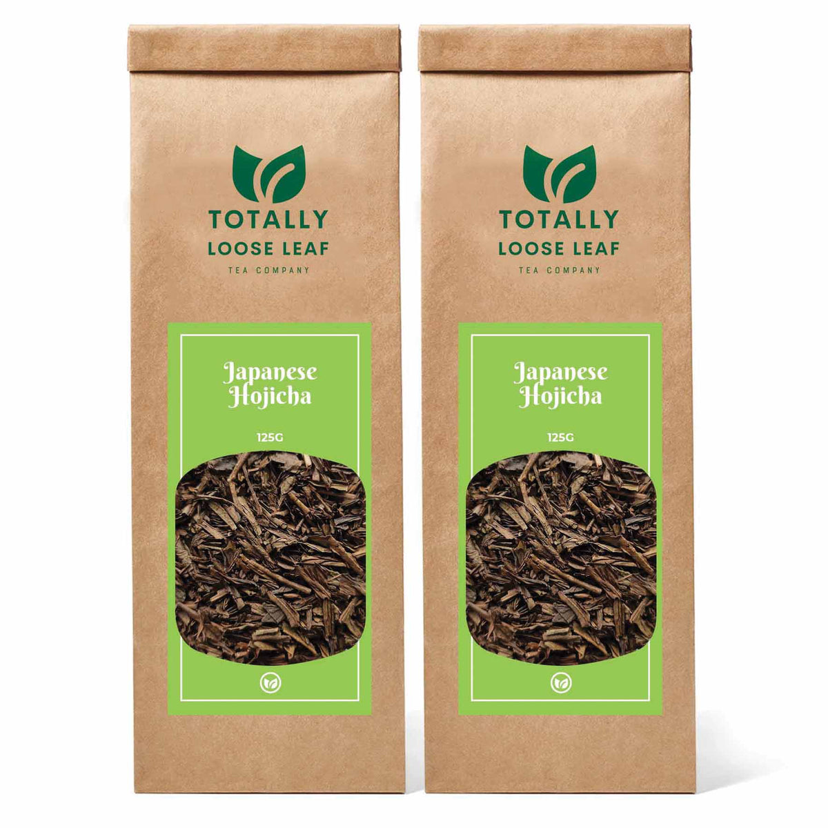 Japanese Hojicha Green Loose Leaf Tea - two pouches