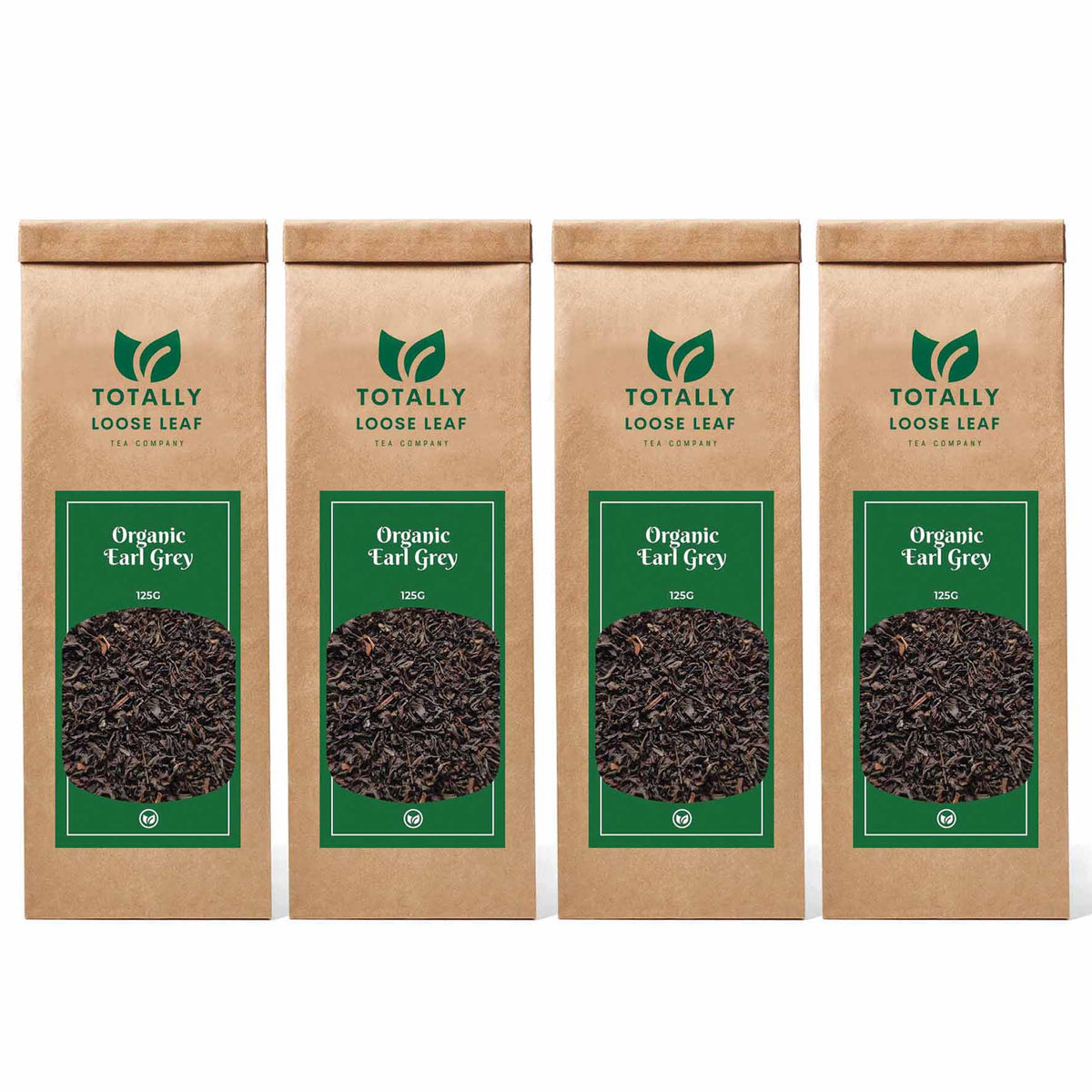 Organic Earl Grey Breakfast Loose Leaf Tea - four pouches