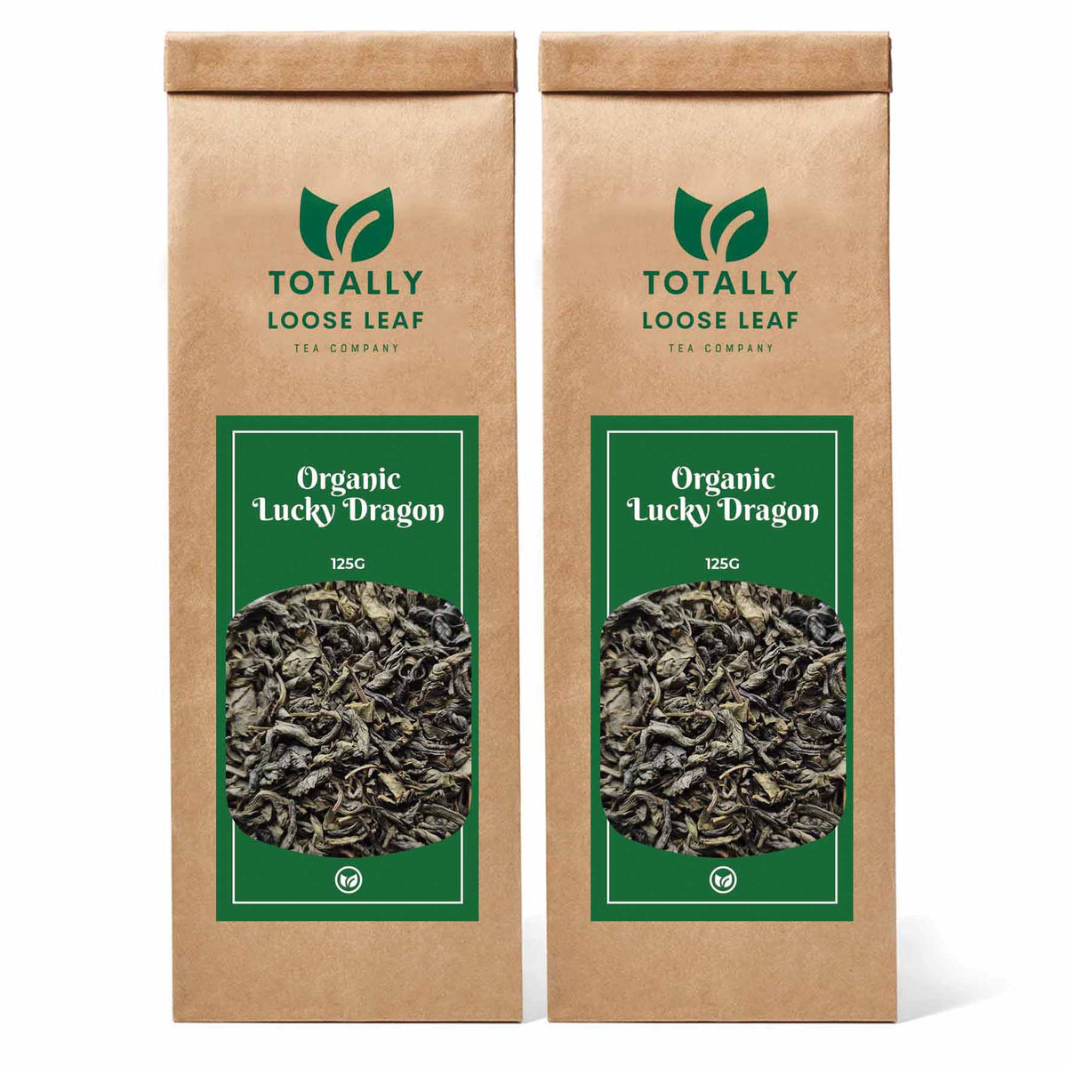 Organic Lucky Dragon Green Loose Leaf Tea - two pouches