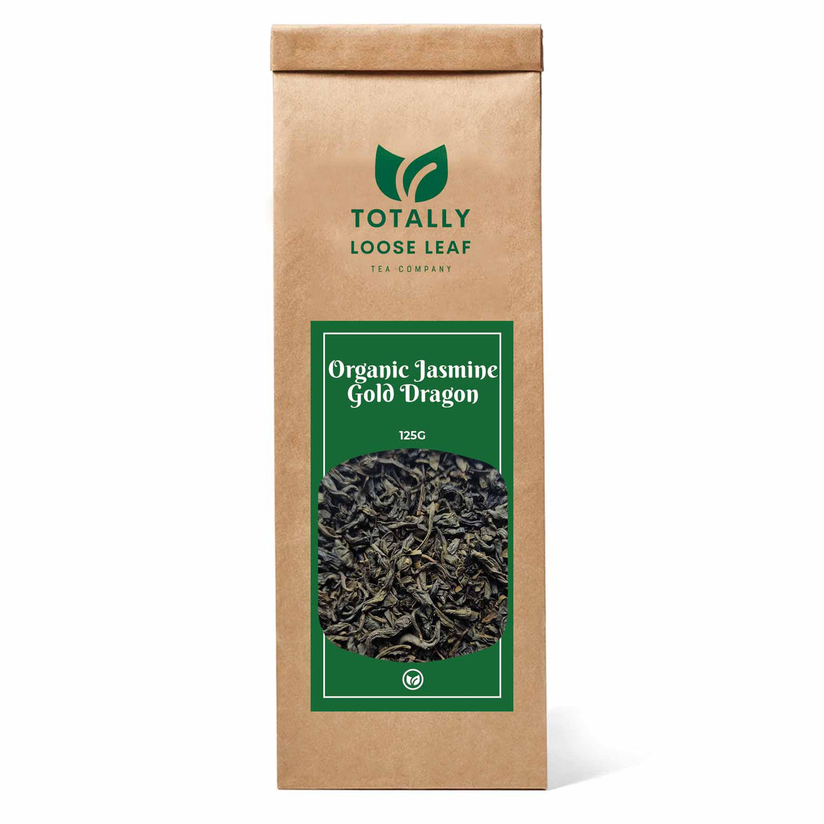 Organic Jasmine Gold Dragon Green Loose Leaf Tea - one pouch